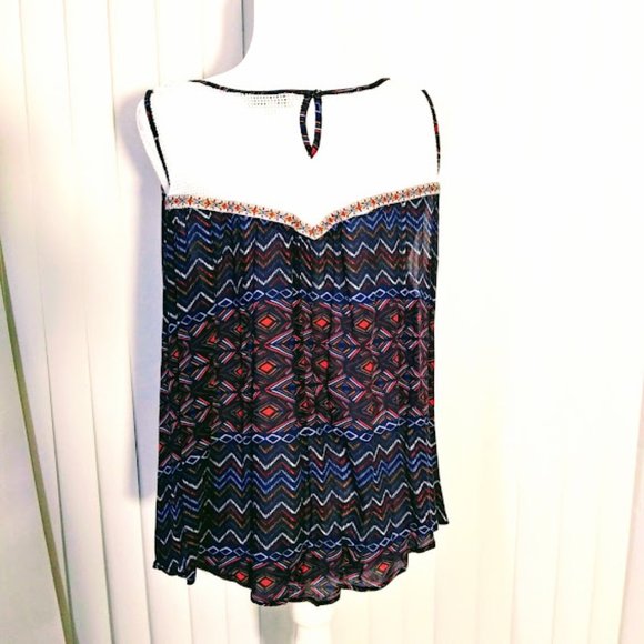 DEMOCRACY*TANK TOP*SOUTHWEST DESIGN*SLEEVELESS TOP*WOMEN SIZE 1X*EUC* - Picture 4 of 7